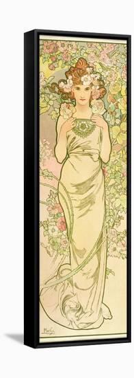 The Flowers: Rose, 1898-Alphonse Mucha-Framed Stretched Canvas