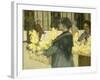 The Flowersellers, Argyle Street, Glasgow, 1915-John Smellie-Framed Giclee Print