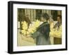 The Flowersellers, Argyle Street, Glasgow, 1915-John Smellie-Framed Giclee Print