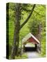 The Flume Covered Bridge, Pemigewasset River, Franconia Notch State Park, New Hampshire, USA-Jerry & Marcy Monkman-Stretched Canvas
