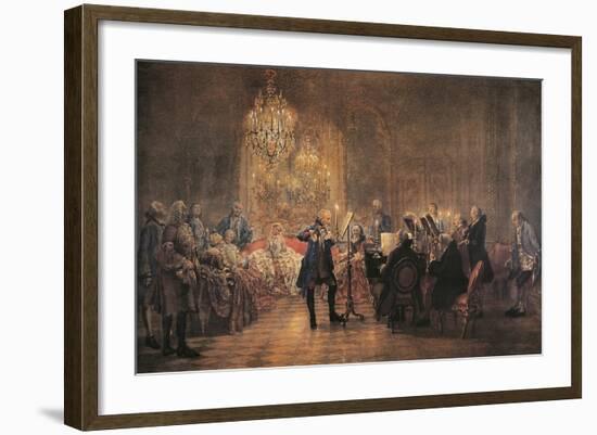 The Flute Concert, 1852-Adolph Friedrich Erdmann von Menzel-Framed Giclee Print