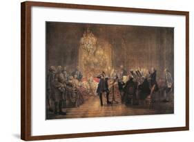 The Flute Concert, 1852-Adolph Friedrich Erdmann von Menzel-Framed Giclee Print