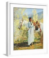 The Flute Player-Bert Phillips-Framed Art Print