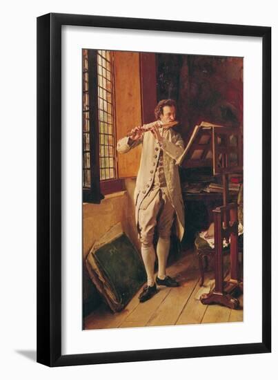 The Flute Player-Jean-Louis Ernest Meissonier-Framed Giclee Print