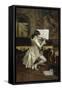 The Flute Player-Charles Bargue-Framed Stretched Canvas
