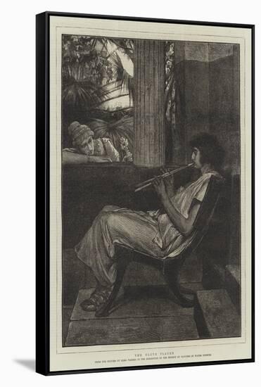 The Flute Player-Sir Lawrence Alma-Tadema-Framed Stretched Canvas