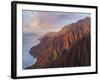 The Fluted Cliffs of the Na Pali Coast at Sunset, Kauai, Hawaii.-Ethan Welty-Framed Photographic Print