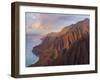The Fluted Cliffs of the Na Pali Coast at Sunset, Kauai, Hawaii.-Ethan Welty-Framed Photographic Print