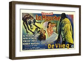 The Fly, Belgian Movie Poster, 1958-null-Framed Art Print