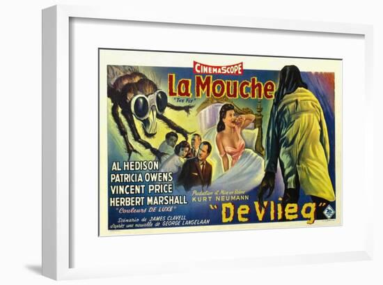 The Fly, Belgian Movie Poster, 1958-null-Framed Art Print