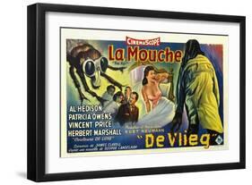 The Fly, Belgian Movie Poster, 1958-null-Framed Art Print