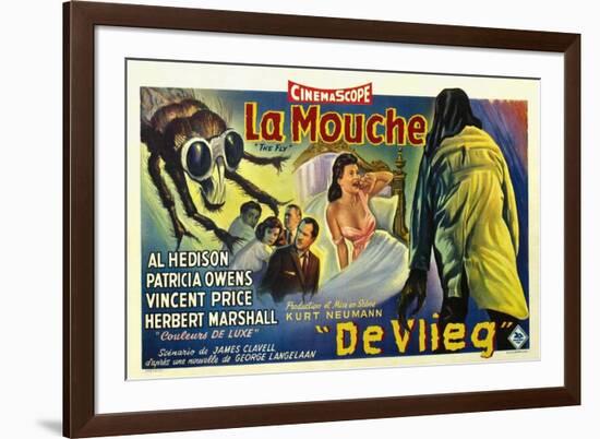 The Fly, Belgian Movie Poster, 1958-null-Framed Art Print