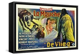 The Fly, Belgian Movie Poster, 1958-null-Framed Stretched Canvas