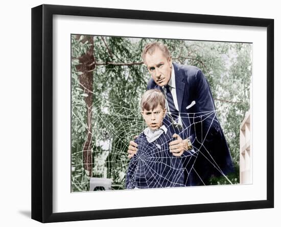 The Fly, Charles Herbert, Vincent Price, 1958-null-Framed Photo