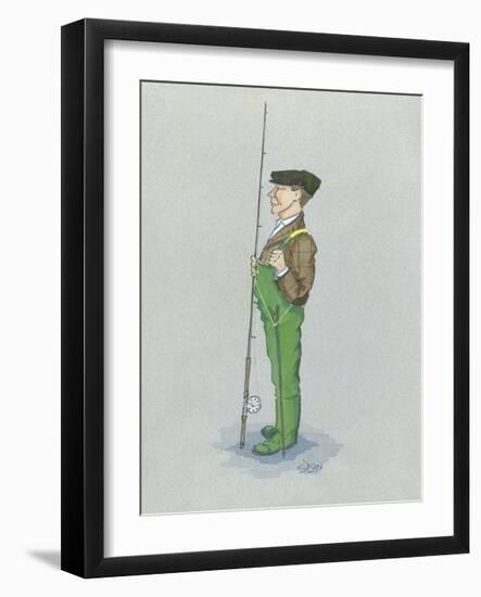 The Fly Fisherman-Simon Dyer-Framed Premium Giclee Print