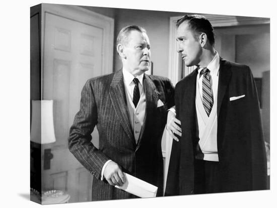 The Fly, from Left, Herbert Marshall, Vincent Price, 1958-null-Stretched Canvas