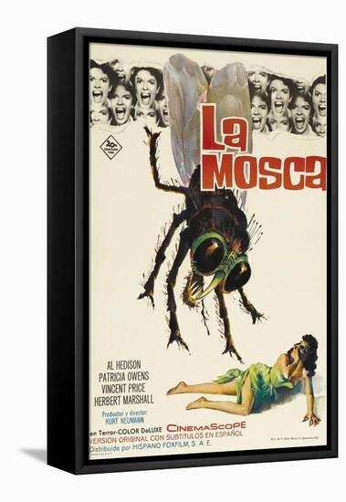 The Fly, Spanish Movie Poster, 1958-null-Framed Stretched Canvas