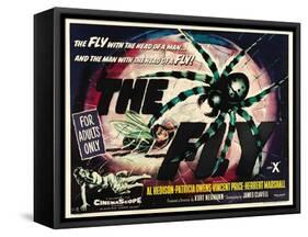 The Fly, UK Movie Poster, 1958-null-Framed Stretched Canvas