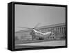 The Flying Banana Taking off from the Pentagon-null-Framed Stretched Canvas