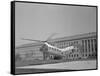 The Flying Banana Taking off from the Pentagon-null-Framed Stretched Canvas