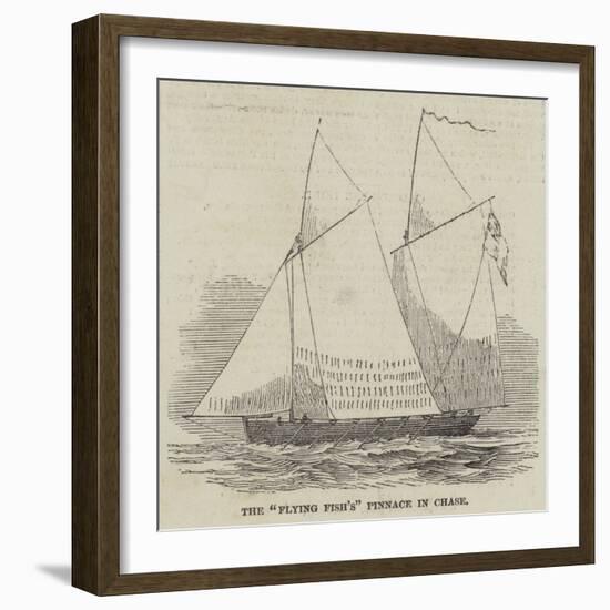 The Flying Fish'S Pinnace in Chase-null-Framed Giclee Print