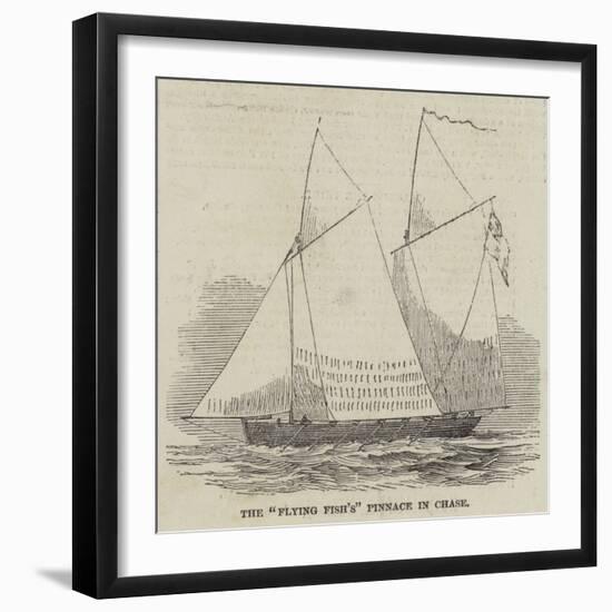 The Flying Fish'S Pinnace in Chase-null-Framed Giclee Print