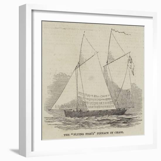 The Flying Fish'S Pinnace in Chase-null-Framed Giclee Print