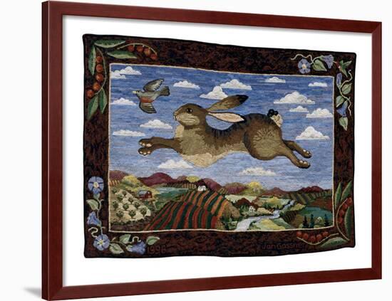 The Flying Hare-Jan Gassner-Framed Art Print