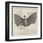 The Flying Man, a Proposal from the Napoleonic Era-null-Framed Art Print