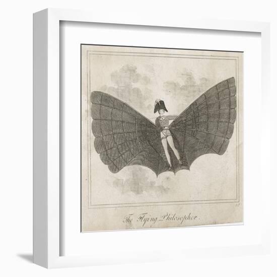 The Flying Man, a Proposal from the Napoleonic Era-null-Framed Art Print