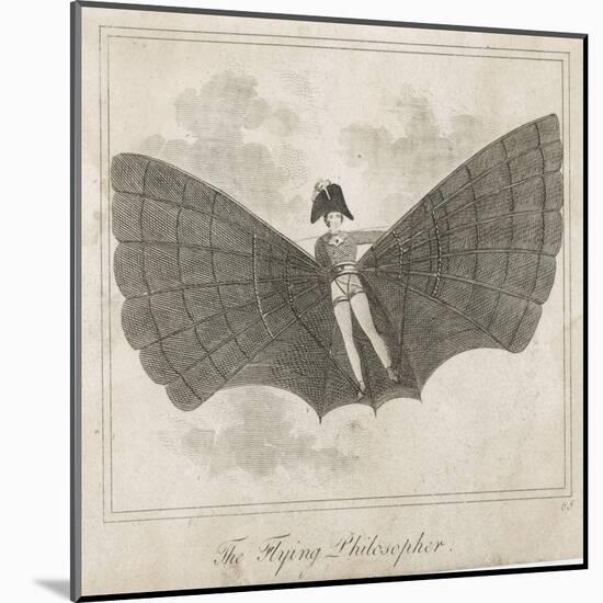 The Flying Man, a Proposal from the Napoleonic Era-null-Mounted Art Print