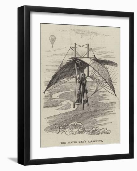 The Flying Man's Parachute-null-Framed Giclee Print