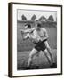 The Flying Mare Outside, Wrestling Display, Aldershot, Hampshire, 1896-Gregory & Co-Framed Giclee Print