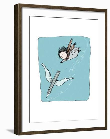 The Flying Pencil-Carla Martell-Framed Giclee Print