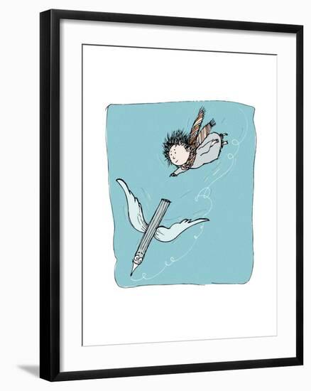 The Flying Pencil-Carla Martell-Framed Giclee Print