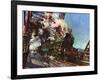 The Flying Scotsman, Number 4472 Crossing the Forth Bridge on May 16Th 1964 (Colour Litho)-Terence Cuneo-Framed Giclee Print