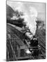 The Flying Scotsman, Pulling Out of Kings Cross-null-Mounted Photographic Print