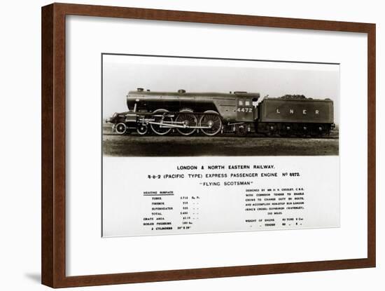 The 'Flying Scotsman' Steam Locomotive, 20th Century-null-Framed Giclee Print