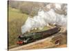 The Flying Scotsman steam locomotive arriving at Goathland station on the North Yorkshire Moors Rai-John Potter-Stretched Canvas