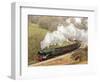 The Flying Scotsman steam locomotive arriving at Goathland station on the North Yorkshire Moors Rai-John Potter-Framed Photographic Print