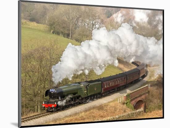 The Flying Scotsman steam locomotive arriving at Goathland station on the North Yorkshire Moors Rai-John Potter-Mounted Photographic Print