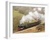 The Flying Scotsman steam locomotive arriving at Goathland station on the North Yorkshire Moors Rai-John Potter-Framed Photographic Print