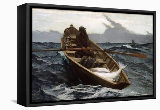 The Fog Warning by Winslow Homer-Winslow Homer-Framed Stretched Canvas