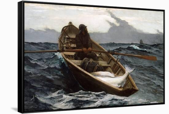 The Fog Warning by Winslow Homer-Winslow Homer-Framed Stretched Canvas