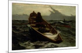 The Fog Warning-Winslow Homer-Mounted Art Print
