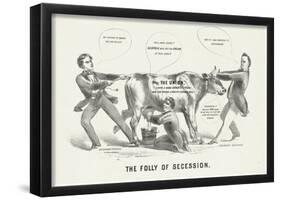 The Folly of Secession Political Cartoon Art Print Poster-null-Framed Poster