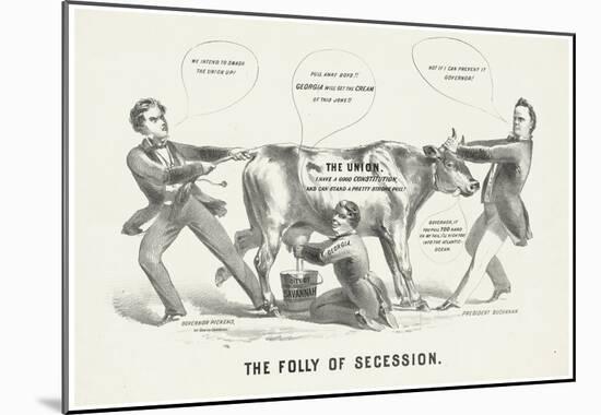 The Folly of Secession Political Cartoon Art Print Poster-null-Mounted Poster