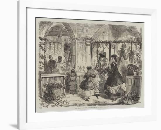 The Font and the Flowers-John Leech-Framed Giclee Print