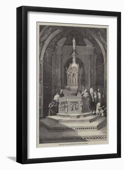 The Font in the Baptistery of Sienna Cathedral-null-Framed Giclee Print