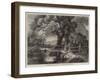 The Foot-Bridge in the Lane-Frederick William Hulme-Framed Giclee Print